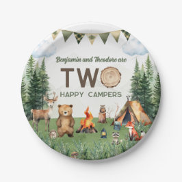 Assiettes En Carton Double Camping mixte fête d'anniversaire