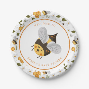 Assiettes En Carton Douce Baby Shower Abeille Bourdon