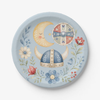 Assiettes En Carton Douce Baby Shower de Petit Viking