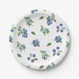 Assiettes En Carton Douce Baie Fête de Bébé Myrtille