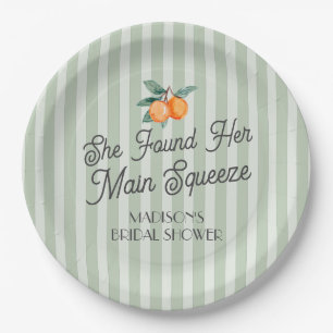 Assiettes En Carton Douce Mariée Citron Verte Fête de Fiançailles