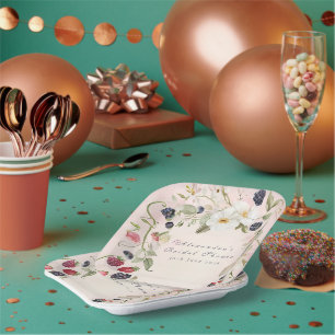 Assiettes En Carton Douche de mariage aux fruits rouges