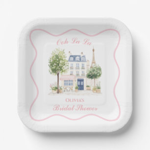 Assiettes En Carton Douche de mariée de Paris Café Parisien