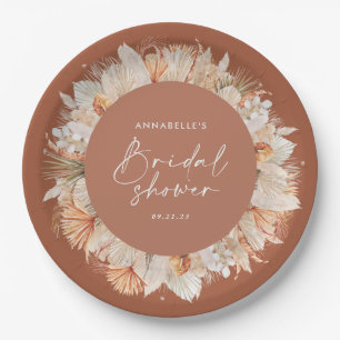 Assiettes En Carton Douche de mariée en terre cuite moderne