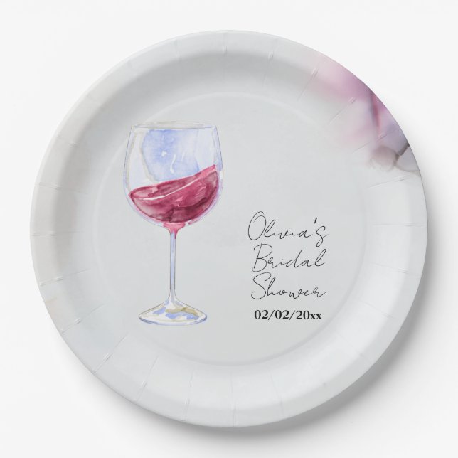 Assiettes En Carton Douche pour mariée (Devant)