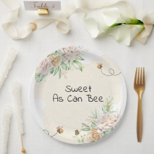 Assiettes En Carton Doux comme peut être bumble baby shower abeille