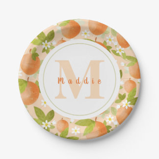 Assiettes En Carton Doux Comme Une Pêche | Fruit Blossoms Anniversaire