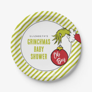 Assiettes En Carton Dr. Seuss Baby Shower Grinch Garçon
