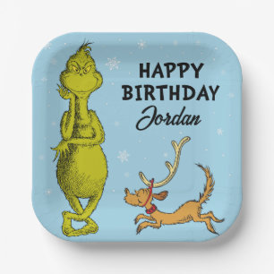 Assiettes En Carton Dr. Seuss Grinch Anniversaire d'hiver