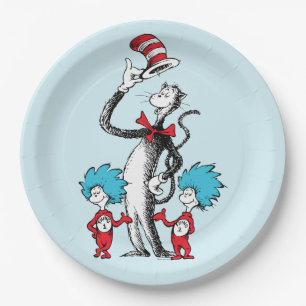 Assiettes En Carton Dr. Seuss Le Chat Chapeauté, Chose Un et Chose D