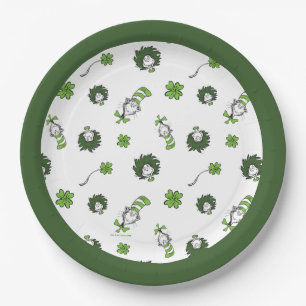 Assiettes En Carton Dr. Seuss Motif trèfle du Chat chapeauté