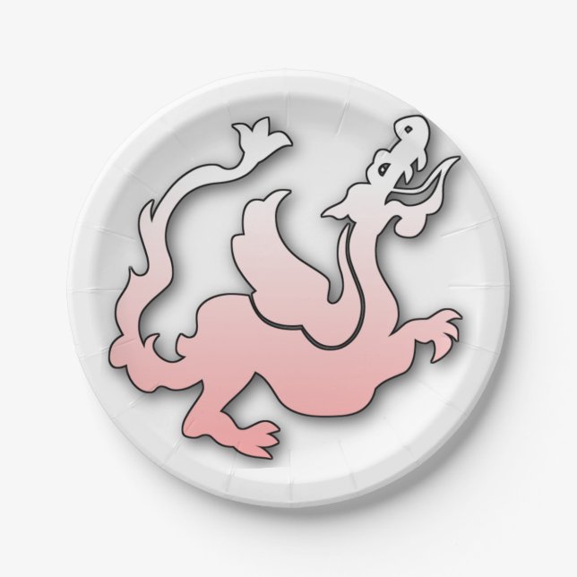 Assiettes En Carton dragon (Devant)
