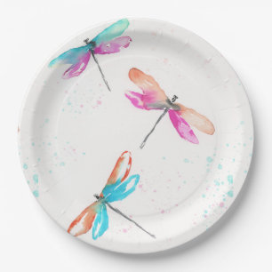 Assiettes En Carton Dragonflies 2 plaques de papier