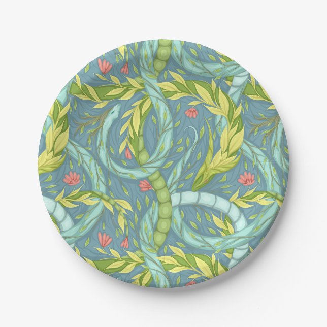 Assiettes En Carton Dragons en bois (Devant)