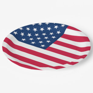 Assiettes En Carton Drapeau américain - États-Unis d'Amérique - Pat