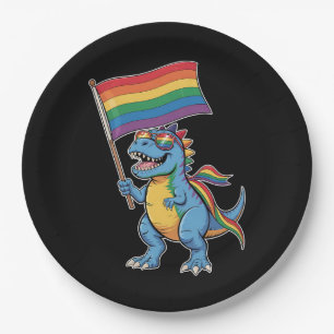 Assiettes En Carton Drapeau arc-en-ciel de la fierté gay LGBTQ allié d