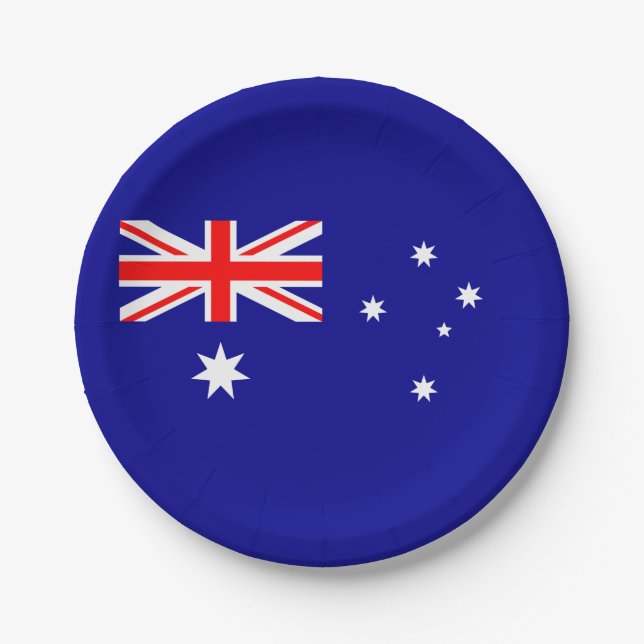 Assiettes En Carton Drapeau australien patriotique (Devant)