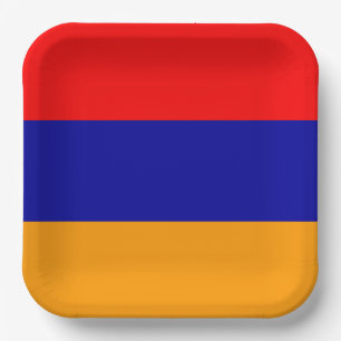Assiettes En Carton Drapeau aux couleurs de l'Arménie