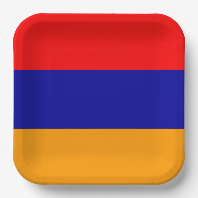Assiettes En Carton Drapeau aux couleurs de l'Arménie (Recto)