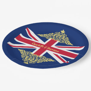 Assiettes En Carton Drapeau britannique Union Jack Patriotic Mariage p