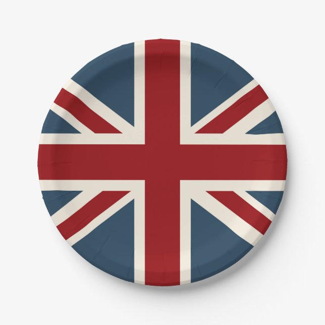 Assiettes En Carton Drapeau classique d'Union Jack (Devant)