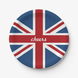 Assiettes En Carton Drapeau classique d'Union Jack R-U