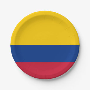 Assiettes En Carton Drapeau de Colombie