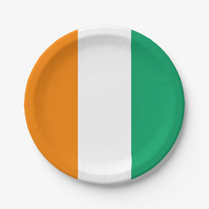 Assiettes En Carton Drapeau de Côte d'Ivoire