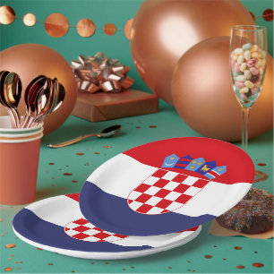 Assiettes En Carton Drapeau de Croatie