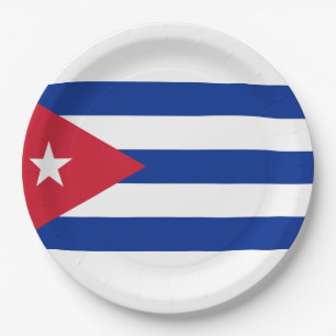 Assiettes En Carton Drapeau de Cuba