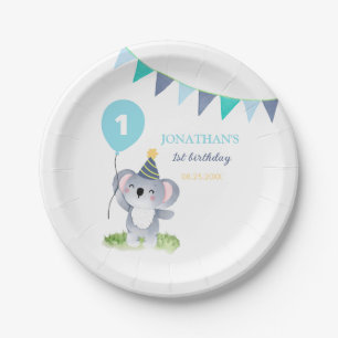 Assiettes En Carton Drapeau de fête de ballon de koala bébé anniversai