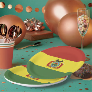 Assiettes En Carton Drapeau de la Bolivie