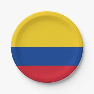 Assiettes En Carton Drapeau de la Colombie Bandera De Colombie