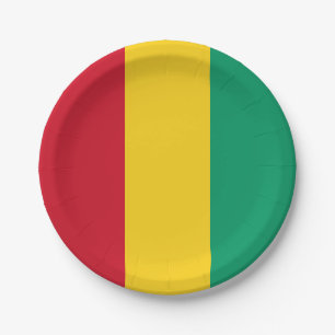 Assiettes En Carton Drapeau de la Guinée