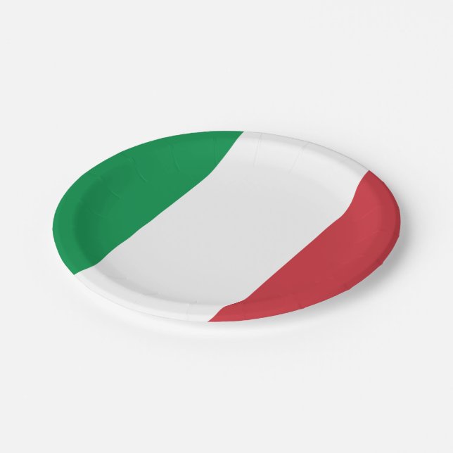 Assiettes En Carton Drapeau de la plaque d'Italie (Angle)