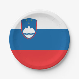Assiettes En Carton Drapeau de la Slovénie