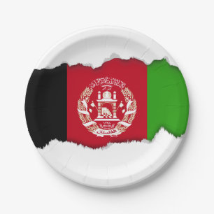 Assiettes En Carton Drapeau de l'Afghanistan