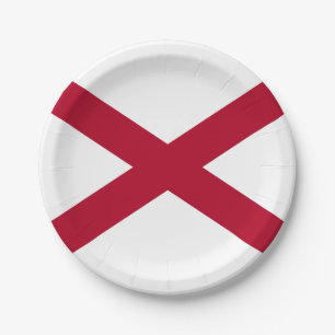Assiettes En Carton Drapeau de l'Alabama