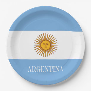 Assiettes En Carton Drapeau de l'Argentine Bandera De Argentine