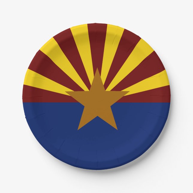 Assiettes En Carton Drapeau de l'Arizona (Devant)