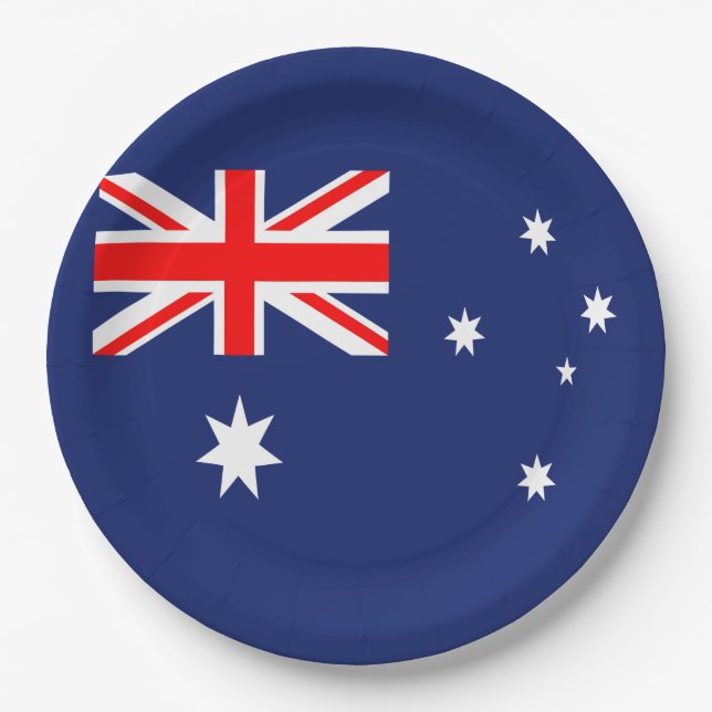 Assiettes En Carton Drapeau de l'Australie (Devant)