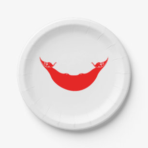 Assiettes En Carton Drapeau de l'île de Pâques