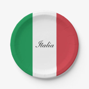 Assiettes En Carton Drapeau de l'Italie