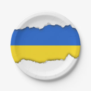 Assiettes En Carton Drapeau de l'Ukraine