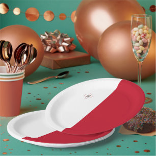 Assiettes En Carton Drapeau de Malte