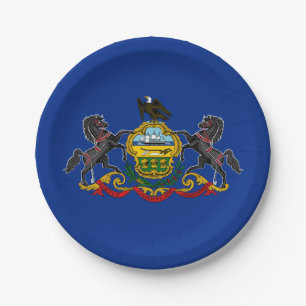 Assiettes En Carton Drapeau de Pennsylvanie
