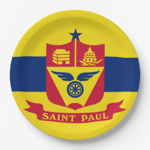 Assiettes En Carton Drapeau de Saint Paul (Minnesota)