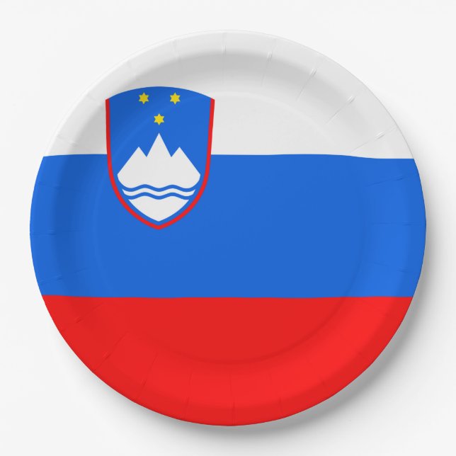 Assiettes En Carton Drapeau de Slovénie (Devant)