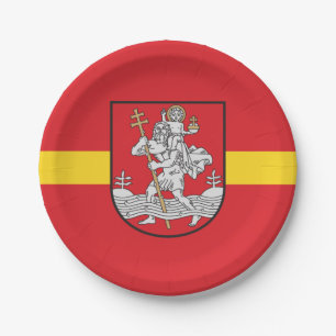 Assiettes En Carton Drapeau de Vilnius, Lituanie Plaques de papier