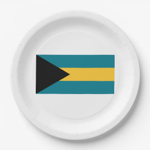 Assiettes En Carton Drapeau des Bahamas
